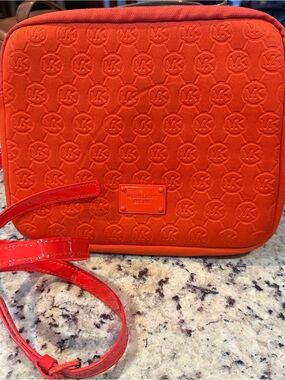 PRICE DROP!! Y2K Era Michael Kors Bright Orange Embossed MK Crossbody Bag